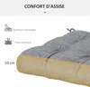 Outsunny Lot de 4 coussins de chaise de jardin, Coussins Voir les images du produit 6
