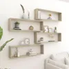 vidaXL Cube Shelves 4 ks Sonoma Oak 100x15x30 cm výrobek ze Náhled obrázku produktu 2