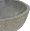 vidaXL Waschbecken Flussstein Oval (37-46)x(29-36) cm Produktbild-Vorschau 5