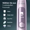 A pink Philips Sonicare electric toothbrush with different cleaning modes displayed with icons and text. Anteprima dell’immagine prodotto