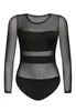 Body Teyli a maniche lunghe in rete per donna Stripy Female Anteprima dell’immagine prodotto 5