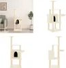 vidaXL Kratzbaum mit Sisal Kratzsäulen Creme 132 cm - Produktbild-Vorschau 1
