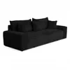 Cord Schlafsofa 3-Sitzer 265 x 105 cm Schwarz mit Produktbild-Vorschau 4
