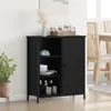 vidaXL Sideboard noir imitation chêne 70 x 30 x 80 cm Bois Voir les images du produit 3