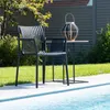 Gartenstuhl OLEA im 4er Set, Schwarz - schlanker Produktbild-Vorschau 9