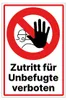 Zutritt für Unbefugte verboten 20cmx30cm mit Klebepads Produktbild-Vorschau 1
