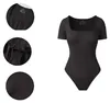 Damen Body mit Formeffekt Kurzarm Basic Trainings-Sport Produktbild-Vorschau 2