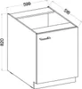 Base con un'anta a battente, 60 x 52 x 82 cm - Rovere Anteprima dell’immagine prodotto 3