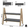 Etagere Schiefer Holz 2 Etagen 32x18x28cm Gestell Produktbild-Vorschau 2