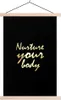 MuchoWow® Textilposter Zitate - Gesund - Gold 120x180 cm Produktbild-Vorschau 1