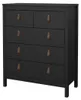 CALICOSY - Commode 5 tiroirs noir mat H98,9 cm - BARCELONE Voir les images du produit 2