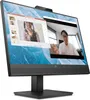 A computer monitor displaying a video conference call and a presentation slide. Voir les images du produit