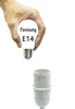 A hand holding a light bulb with text "Fassung E14" and a light bulb socket below it. Produktbild-Vorschau
