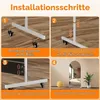Spiegel voor het hele lichaam, 170 x 100 cm, draaibaar, met Productafbeelding-voorbeeld 5