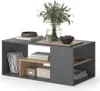 Table basse Vicco Edgar Anthracite/chêne doré 110x59cm, Voir les images du produit 5