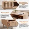 UnboxG Table basse en bois naturel, design rotin avec 1 Voir les images du produit 6