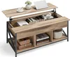 A lift-top coffee table with storage, shown in a studio setting. Produktbild-Vorschau