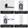 Collage of four images showing features of an LED strip light product. Náhled obrázku produktu