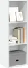 Libreria bianca 40x30x114 cm in materiale ligneo Anteprima dell’immagine prodotto 2
