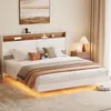 Schwebendes Doppelbett 180x200 cm mit RGB LED, Produktbild-Vorschau 1