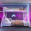A bedroom with a bunk bed, decorated with LED lighting and geometric wall lights. Anteprima dell’immagine prodotto