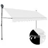 vidaXL Store rétractable manuel avec LED 350 cm Crème Voir les images du produit 7