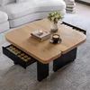 Moderner Couchtisch mit LED, 2‑in‑1‑Design Sofatisch, frei Produktbild-Vorschau 2