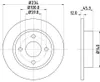 2 Bremsscheiben voll Ø 59 mm 12 mm HELLA passend für NISSAN Produktbild-Vorschau 5