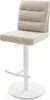 DELIFE Barstuhl Pela-Flex Webstoff Soft Beige Drehfuß Produktbild-Vorschau 1