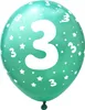 Oblique Unique Luftballon Set Zahl 3 für 3. Geburtstag Produktbild-Vorschau 4