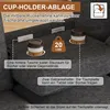 Merax L-Form Ecksofa 4 Sitzer, Chenille Sofa Mit Produktbild-Vorschau 9