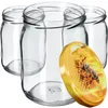 Several empty glass jars are arranged with a decorative element featuring a bee on a flower. Voir les images du produit