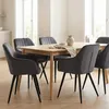 Relaxdays Esszimmerstuhl, 2er Set, Samt, Metallbeine,  Produktbild-Vorschau 2