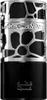 A black and silver perfume bottle with an ornate silver cage-like design. Podgląd zdjęcia produktu
