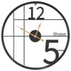 vidaXL Wanduhr Schwarz Ø50 cm Eisen Produktbild-Vorschau 1