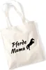 Huuraa Jutebeutel Pferdemama Silhouette 10 Liter Natural Produktbild-Vorschau 1