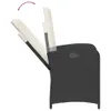 Gartensessel Verstellbar mit Kissen Schwarz Poly Rattan Produktbild-Vorschau 7