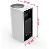 A white outdoor wall light with dimensions indicated. Produktbild-Vorschau