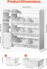 SucceBuy 4-stöckiges Regal mit 8 Kunststoffboxen für Produktbild-Vorschau 3