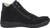 A side view of a black suede boot with a zipper and laces. Anteprima dell’immagine prodotto
