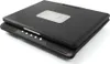 A black portable DVD player is shown from a diagonal angle against a white background. Anteprima dell’immagine prodotto