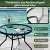 Stolik ogrodowy COSTWAY, stolik zewnętrzny Ø 70 cm z Podgląd zdjęcia produktu 3