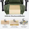 Gaming-Stuhl grün Samt ergonomisch, Massage-Lendenstütze, Produktbild-Vorschau 11