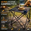 Faltbarer Campingtisch Schwarz mit 2 Getränkehaltern – Produktbild-Vorschau 3