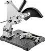 A metal and black angle grinder stand is shown against a white background. Produktbild-Vorschau