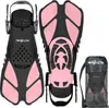 Verstellbare Taucherflossen 37/42 - pink Produktbild-Vorschau 1