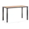 vidaXL Gartentisch Anthrazit und Braun 123x60x74 cm Produktbild-Vorschau 5