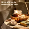 12er Set Glas Teelichthalter Transparent Deko Windlichter Produktbild-Vorschau 2
