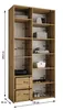 Kleiderschrank mit Regalböden 130/50 LORENA 4 - weiß/gold Produktbild-Vorschau 4