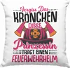 Trendation - Feuerwehr Frau Deko-Kissen mit Füllung 40x40 Produktbild-Vorschau 1